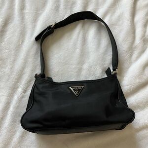 Guess Black Compact Shoulder Bag with Adjustable Strap